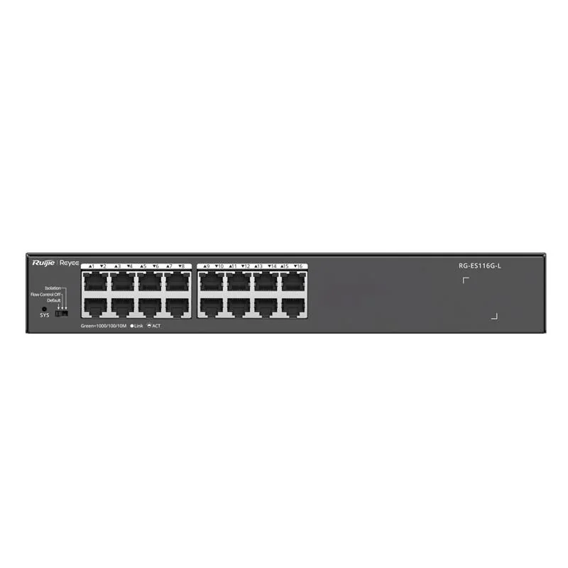 RUIJIE REYEE RG-ES116G-L 16 PORT GIGABIT METAL KASA RACKMOUNT SWITCH