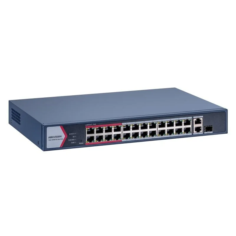 HIKVISION DS-3E1326P-EI/M 24 PORT 10/100+2X1GB RJ45/SFP UPLINK COMBO 230W 300 METRE POE YÖNETİLEBİLİR RACKMOUNT SWITCH