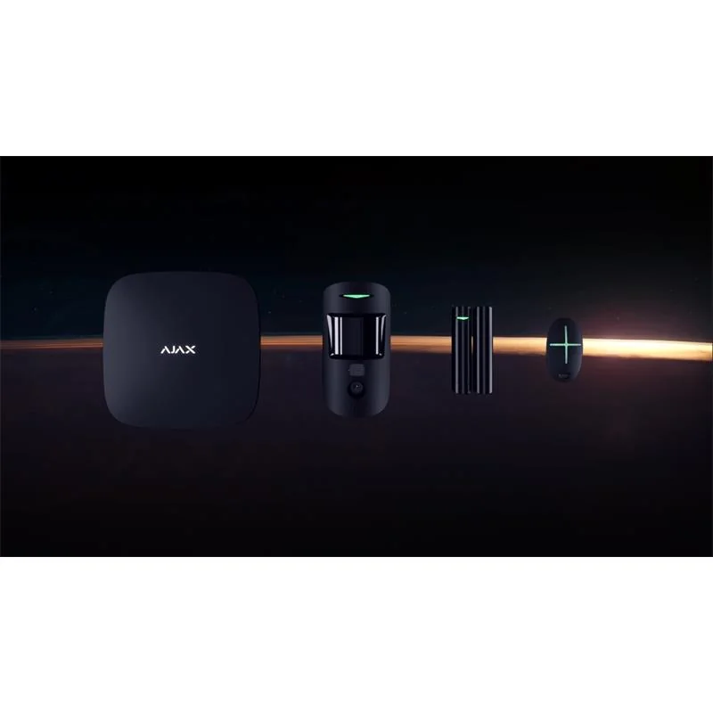 AJAX STARTERKIT CAM 2G GSM/GPRS KABLOSUZ ALARM SETİ SİYAH RENK (KAMERALI PIR DESTEKLİ)