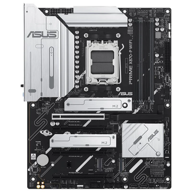 ASUS PRIME X870-P WIFI DDR5 8000MHZ 1XHDMI 2XUSB4 4XM.2 ATX AM5 (AMD AM5 9000/8000/7000 SERİLERİ İLE UYUMLU)
