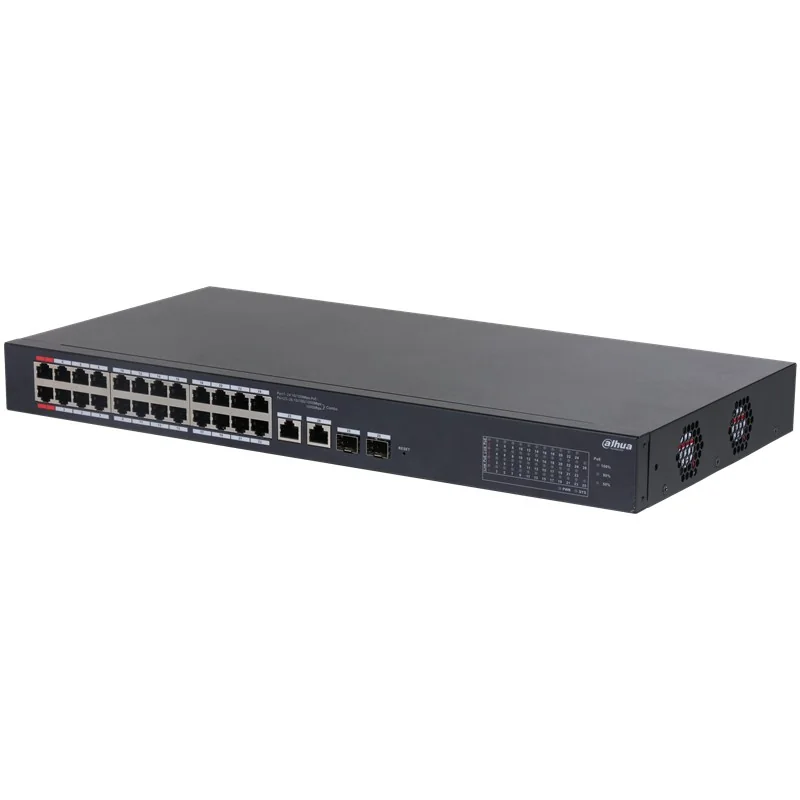 DAHUA CS4226-24ET-240 24 PORT 10/100 PORT 240W POE + 2XGIGABIT RJ45/2XSFP COMBO YÖNETİLEBİLİR RACKMOUNT SWITCH