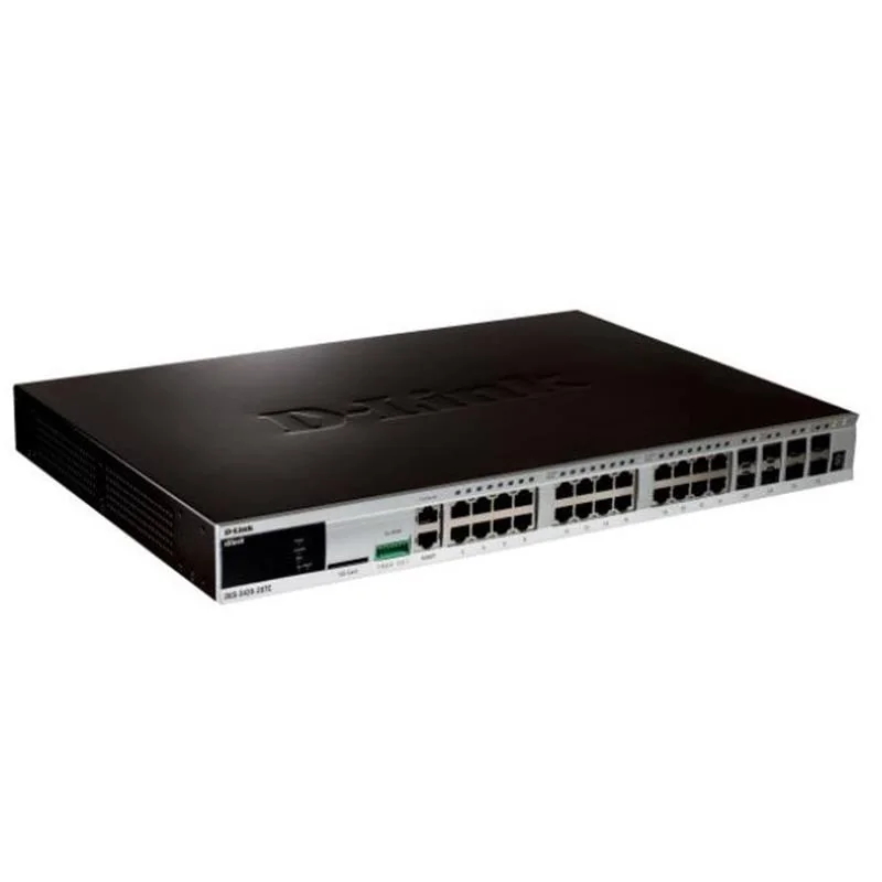 D-LINK DGS-3420-28TC 24 PORT GIGABIT + 4X10GB SFP COMBO STACKABLE L2+ RACKMOUNT SWITCH