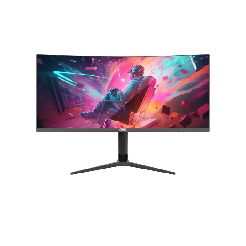 34 CUBE PA-34V165C VA 1MS 165HZ HDMI DP TYPE-C USB 2K WQHD 3440X1440 FREESYNC CURVED YUKSEKLIK AYARI VESA RGB SIYAH GAMI
