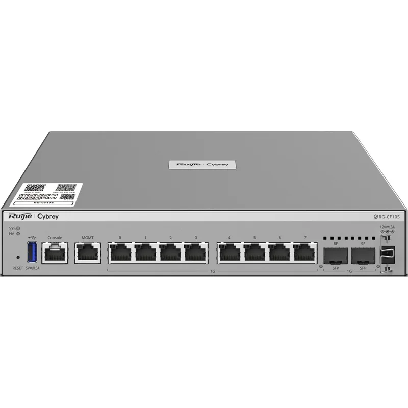RUIJIE CYBREY RG-CF10S 8 PORT GIGABIT+2 PORT 1GB SFP FIREWALL CİHAZI(1 YIL LİSANS DAHİL)
