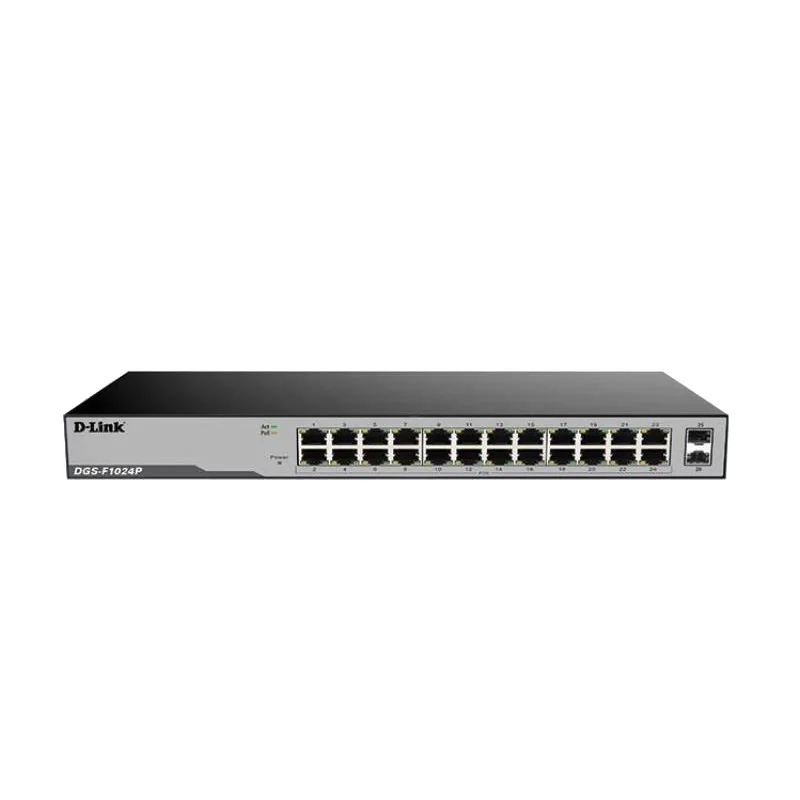 D-LINK DL-DGS-F1024P 24 PORT GIGABIT 2X1GB SFP YÖNETİLEMEZ 250W POE SWITCH