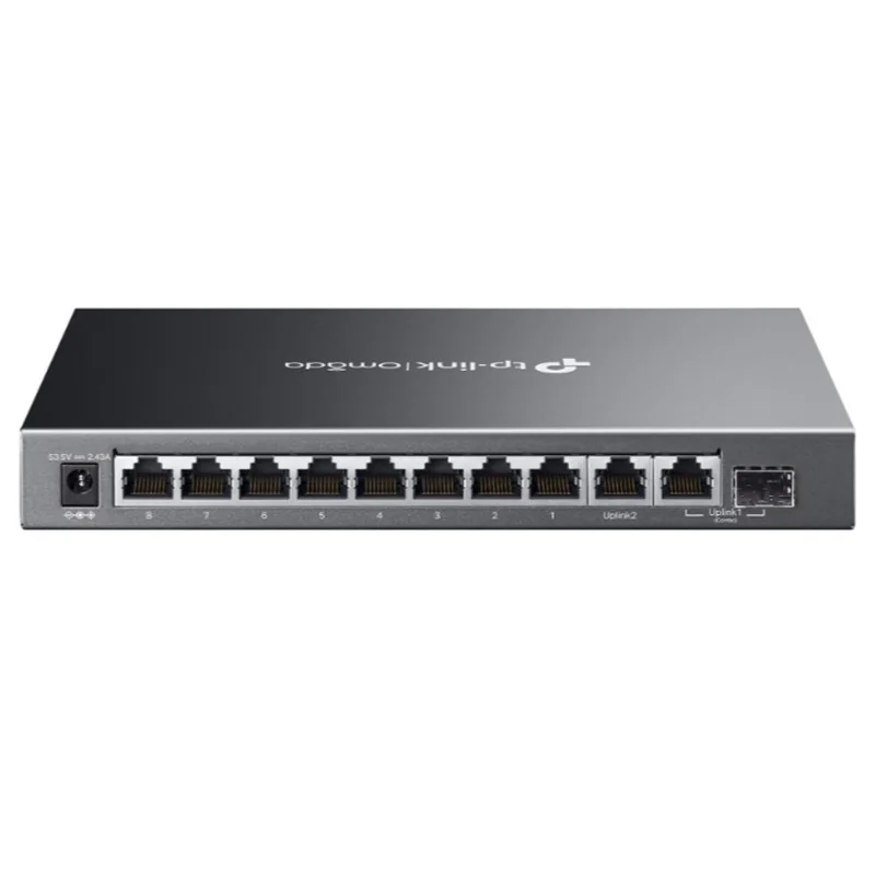 TP-LINK OMADA ES210GMP 8 PORT GIGABIT POE+ 1X RJ45 1XGIGABIT SFP/RJ45 COMBO CLOUD YÖNETİLEBİLİR 123W METAL KASA SWITCH