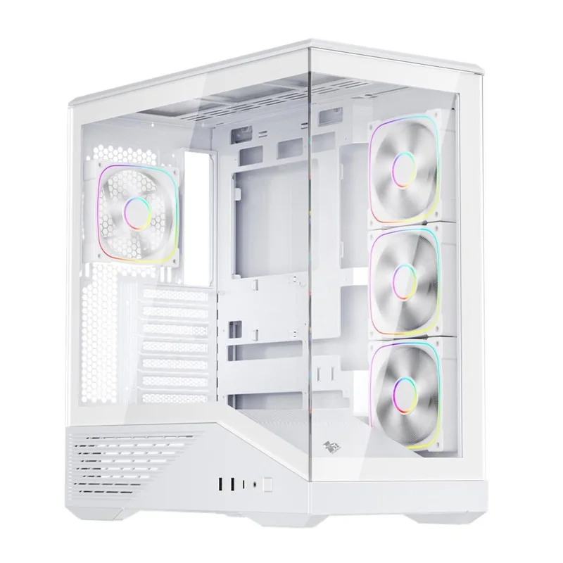 1ST PLAYER GM7 BTF BEYAZ ARGB 4X12CM FAN TEMPERLİ CAM USB 3.0 TYPE-C ATX KASA