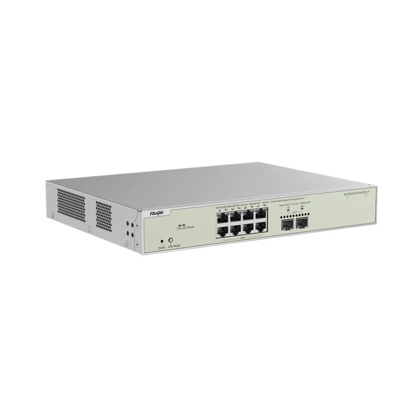 RUIJIE REYEE RG-NBS3300-8MG2XS-P 8 PORT 2.5GB 240W POE+2 PORT 10GB SFP+ L2+ CLOUD YÖNETİLEBİLİR RACKMOUNT SWITCH
