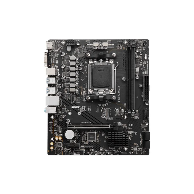 MSI PRO B650M-B DDR5 6800MHZ 1XVGA 1XHDMI 1XM.2 USB 3.2 MATX AM5 (AMD AM5 9000/8000/7000 SERİLERİ İLE UYUMLU)